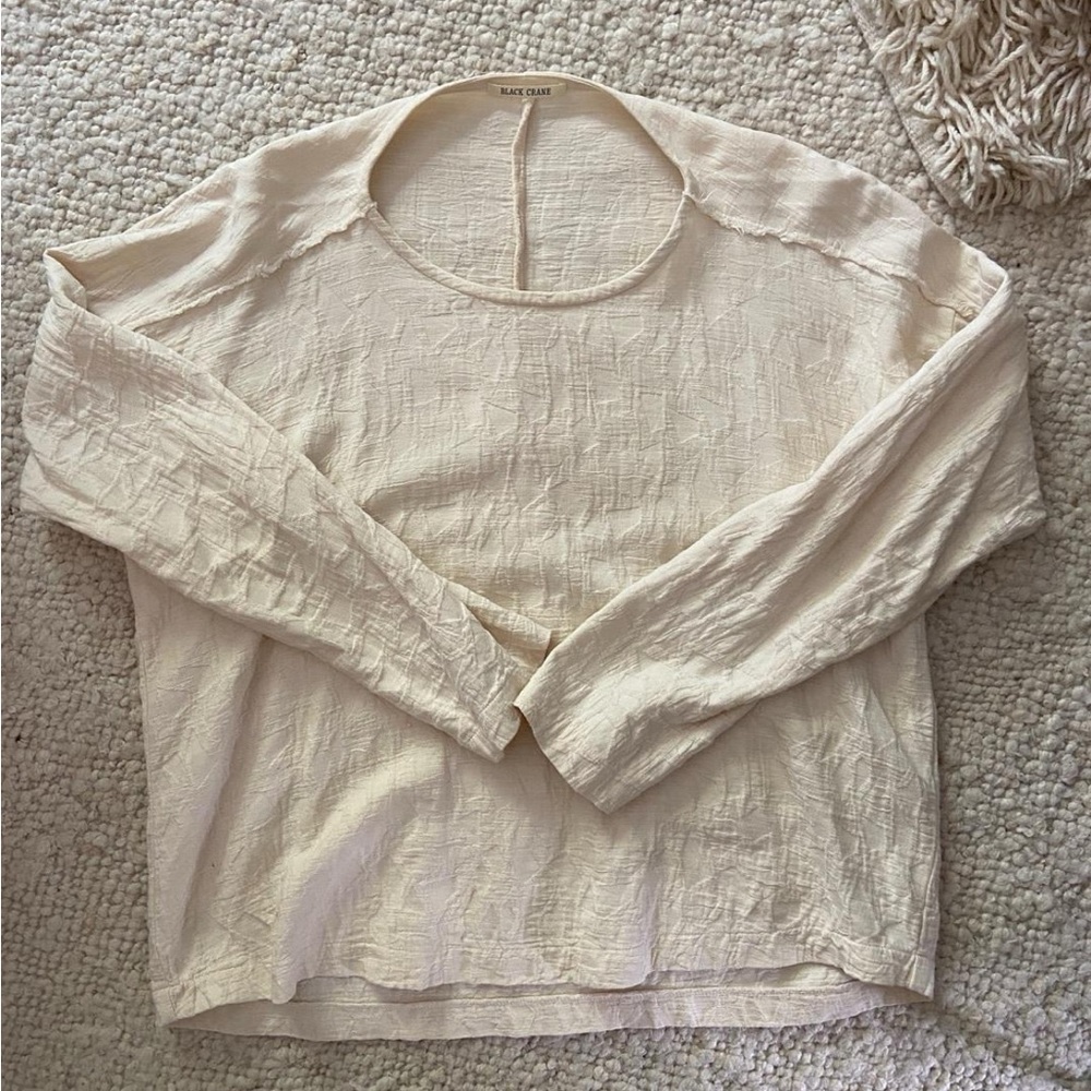 Black Crane Jacquard Top - Picture 3 of 9